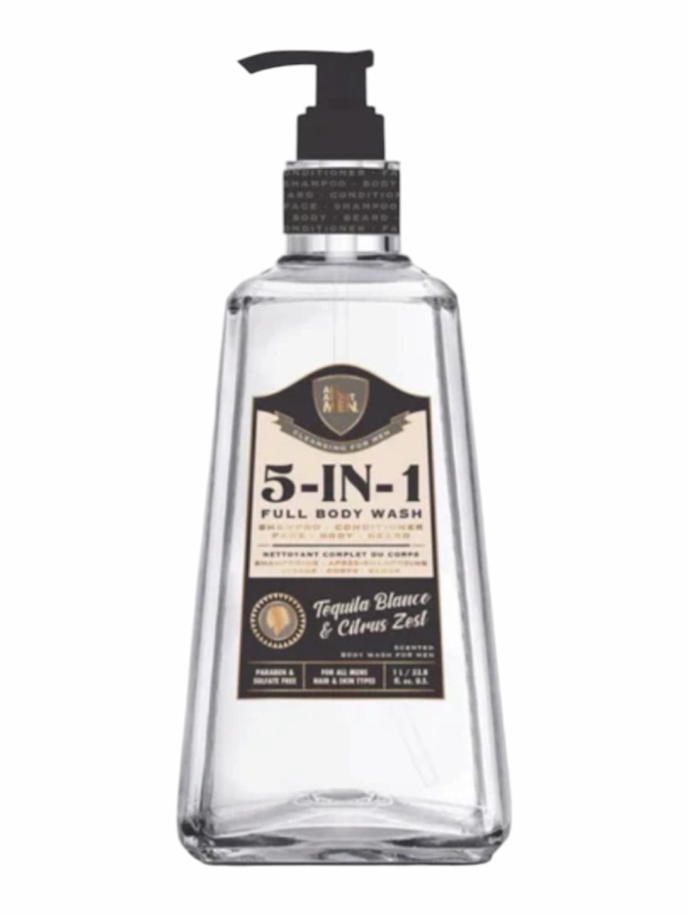 All About Men - 5-In-1 - Tequila Blanco & Citrus Zest Shampoo, Face, Wash 33oz